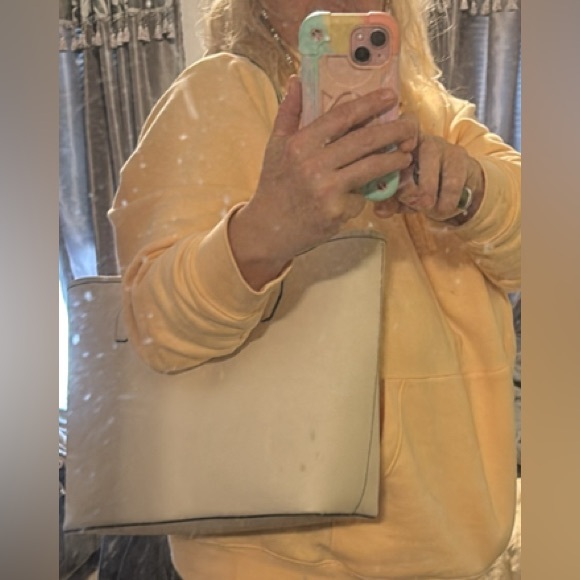 Kate Spade zip top tote bag bone color - Picture 8 of 12